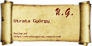 Utrata György névjegykártya